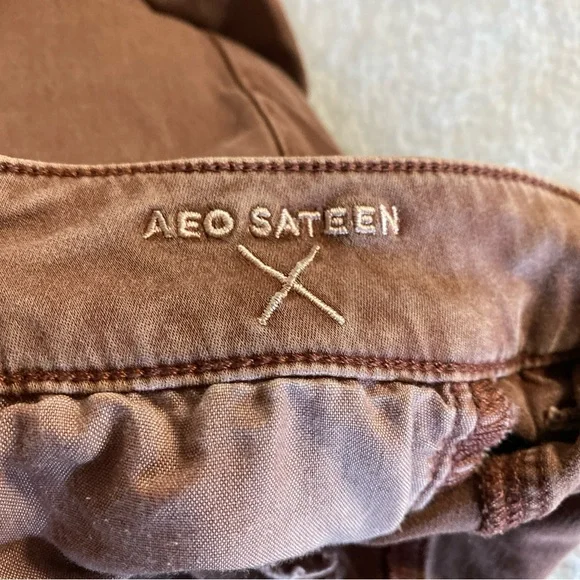 American Eagle Women 0 Jeggings Jeans Super Stretch AEO Sateen Low Rise Pockets - Picture 12 of 16